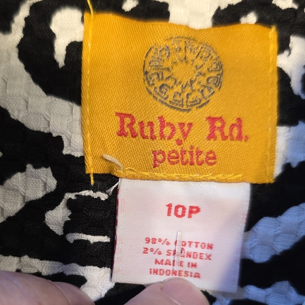 Ruby Rd. Black and White Patterned Jacket - Picture 6 of 6